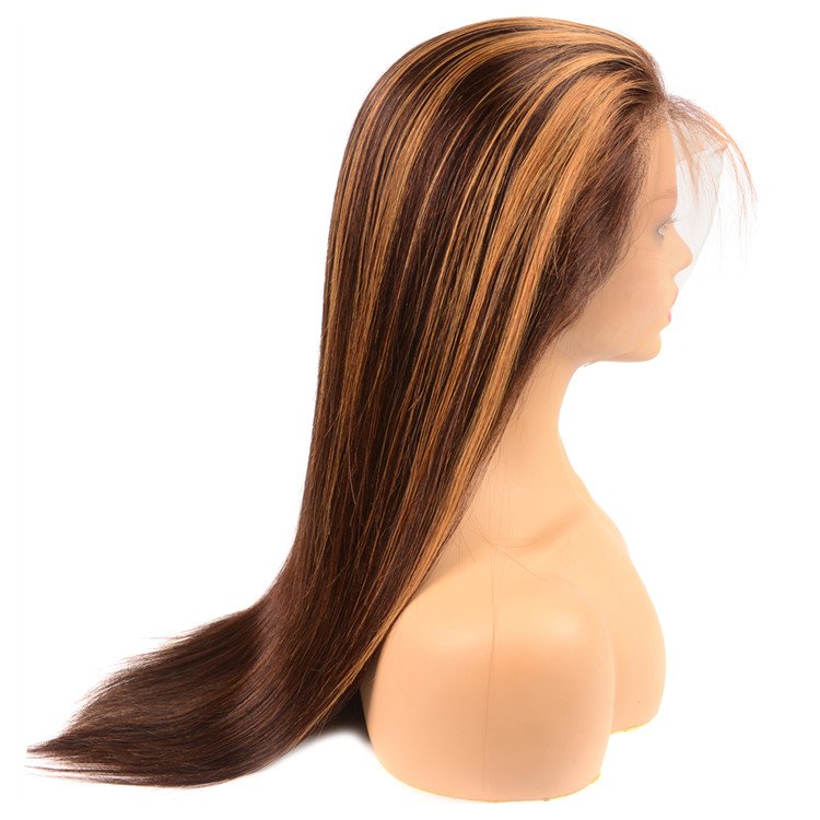 Cheap Highlight Wig 13x4 13x6 HD Lace Front Wig Density 150% 180% Highlight 4/27 4/99j Ombre Straight Human Hair Wig for Women
