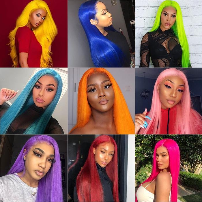 40inch Red 99j Colored Burgundy Straight Lace Front Human Hair Wigs Brazilian Middle Part Remy Lace Frontal Wigs For Women