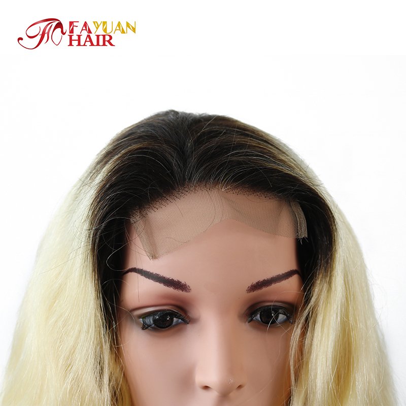 Full Lace Wigs Straight Virgin Remy Human Hair Wig Blonde 1B613 1 Piece Long Russian Hair Swiss Lace 12 Inch - 30 Inch Seldom