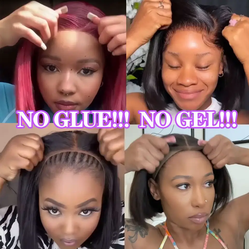 Hot Selling Factory Cheap Short Curly Human Hair Wigs 13x4 Lace Front Color Bob Wig With Preplucked Hairline For Womens