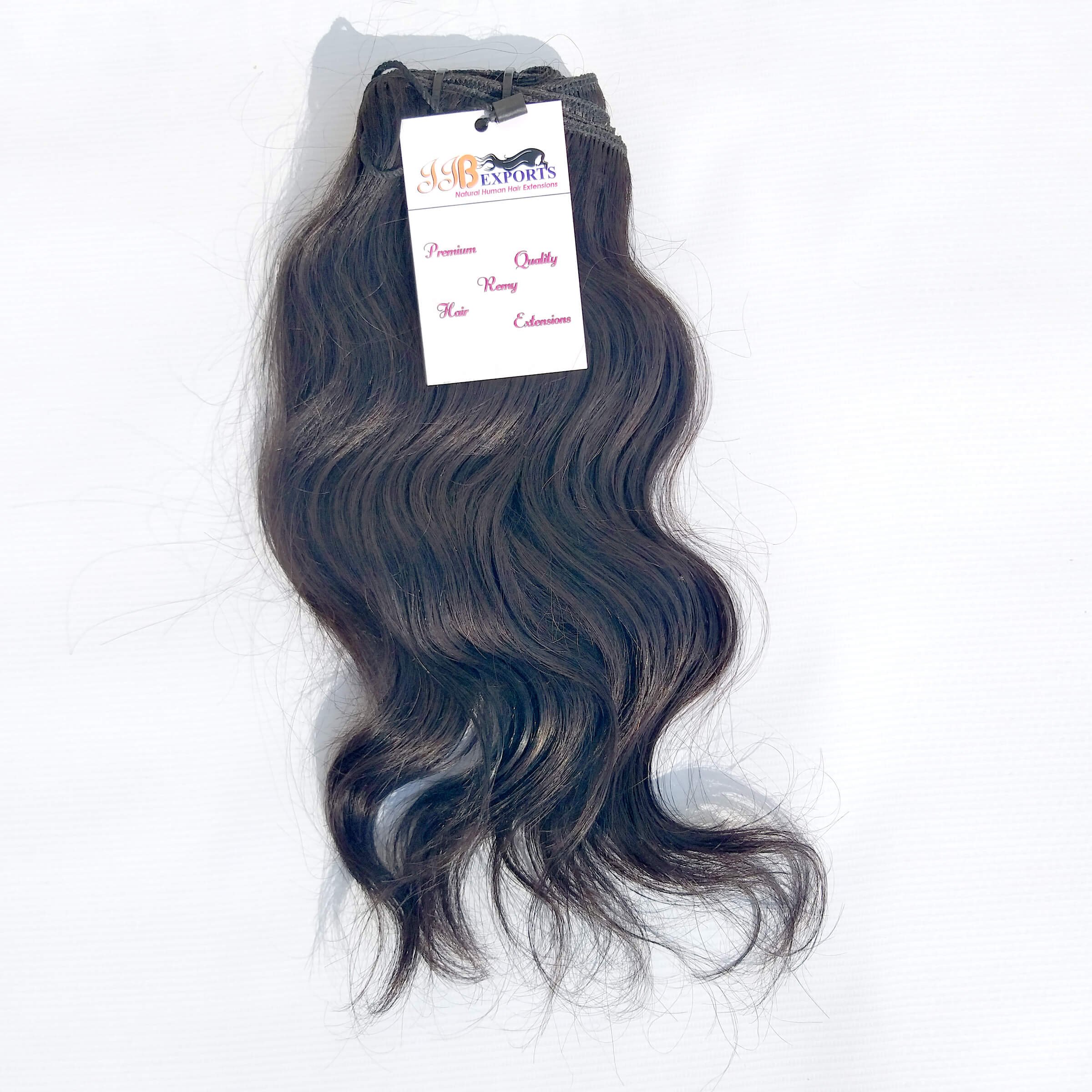 Raw Indian Hair Vendors Water Wave Natural Virgin Human Hair Bundles, Raw Indian Temple Hair,Machine Double Weft Indian Hair