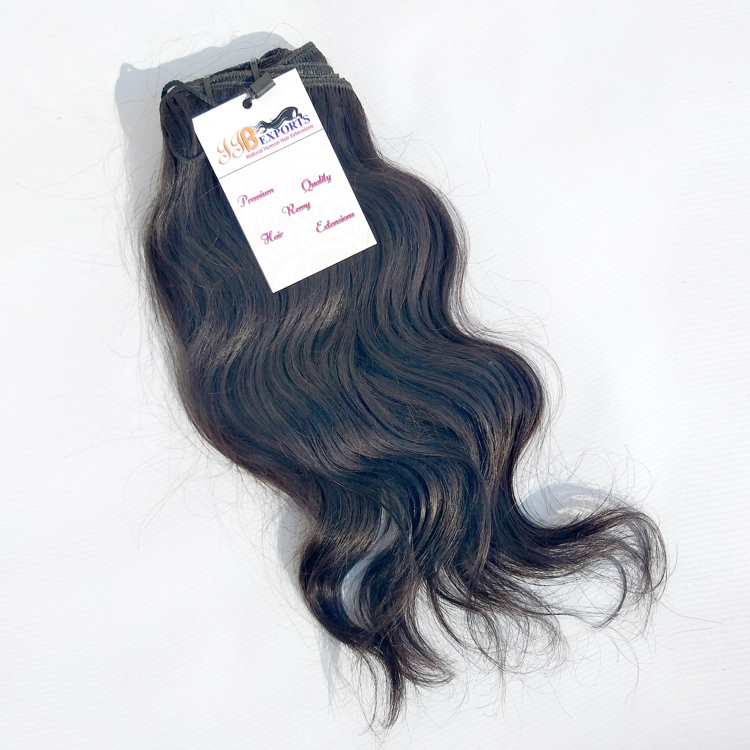 Raw Indian Hair Vendors Water Wave Natural Virgin Human Hair Bundles, Raw Indian Temple Hair,Machine Double Weft Indian Hair