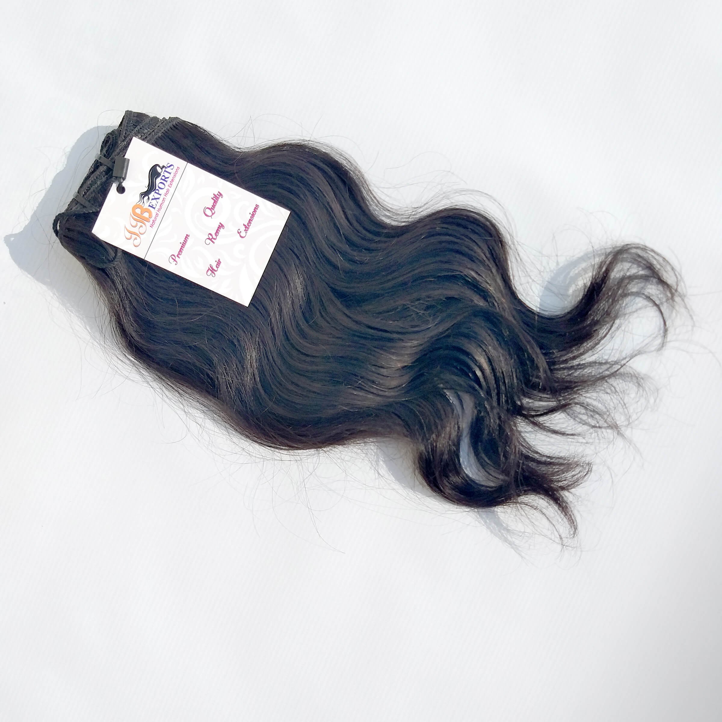 Raw Indian Hair Vendors Water Wave Natural Virgin Human Hair Bundles, Raw Indian Temple Hair,Machine Double Weft Indian Hair