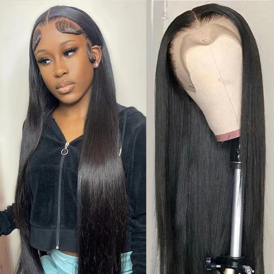 Yes, 30 Inch Long Bone Straight Hair Glueless Swiss Lace Wig, 13x4 Virgin Brazilian Cuticle Aligned Human Hair Lace Frontal Wigs