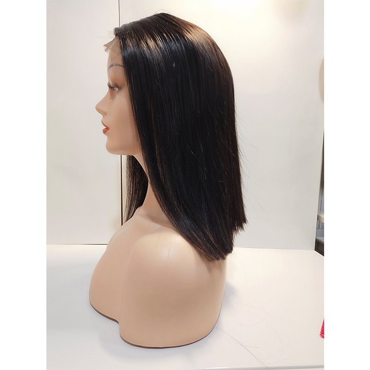 Straight Short Bob Lace Front Human Hair Wigs ,Brazilian Closure Frontal Wig, Pre Plucked Remy Glueless Bob Wig For Woman