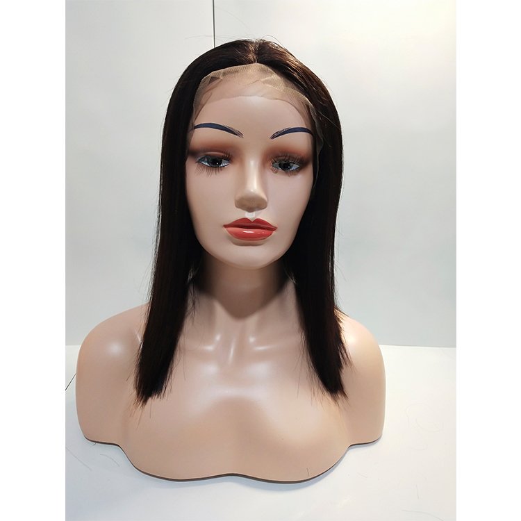 Straight Short Bob Lace Front Human Hair Wigs ,Brazilian Closure Frontal Wig, Pre Plucked Remy Glueless Bob Wig For Woman