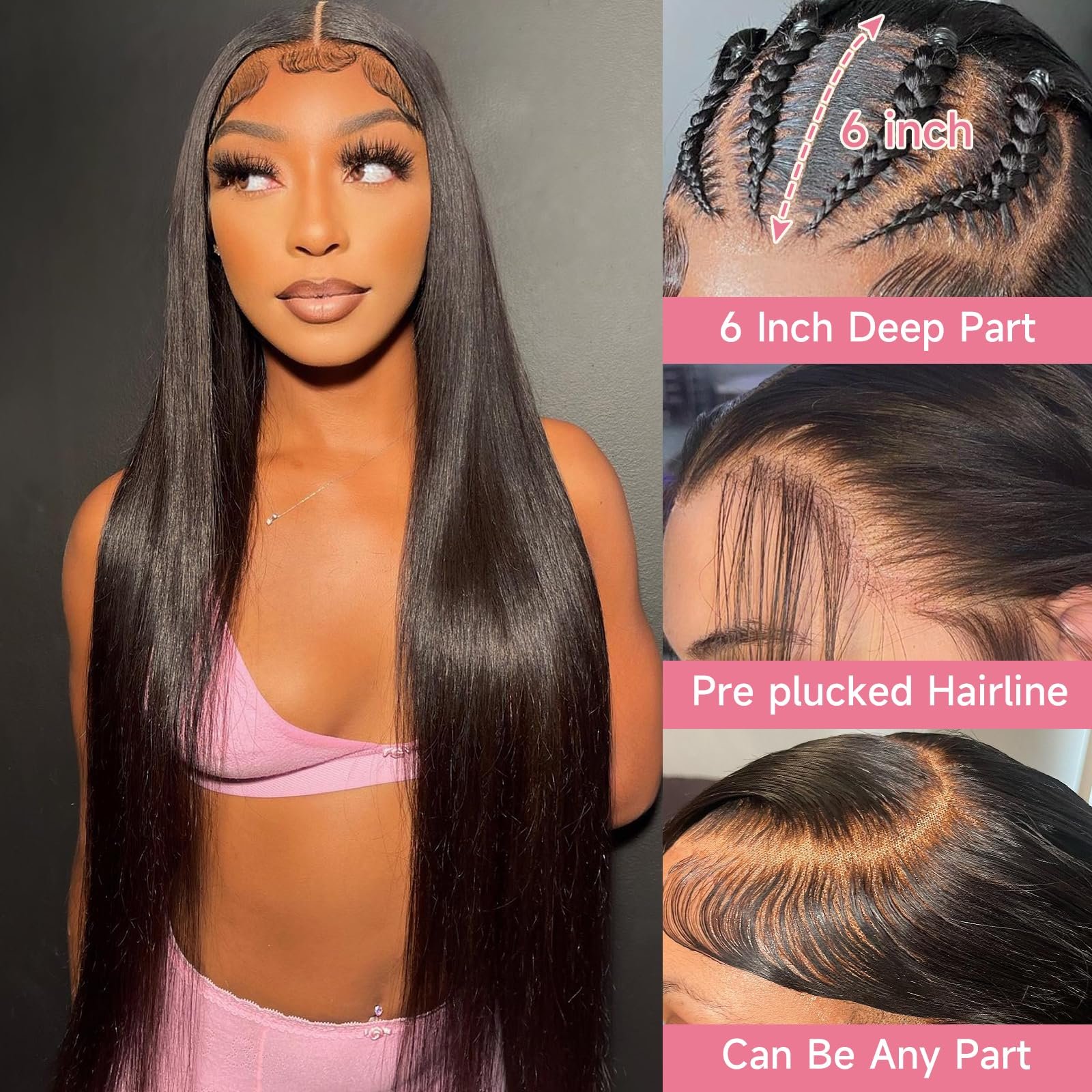 13x6 glueless hd lace wig 200 density HD Swiss Peruvian lace front wig wear and go cuticle aligned natural human hair wigs