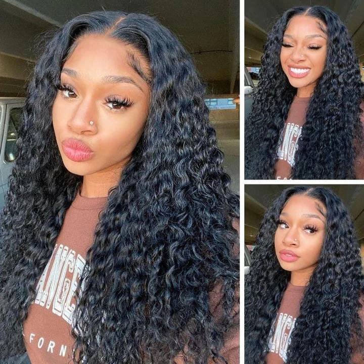 100% HUMAN HAIR Wholesale Curly 13x4 Transparent Lace Human Hair Wigs 10a ,12a Virgin human Hair HD Full lace Wig