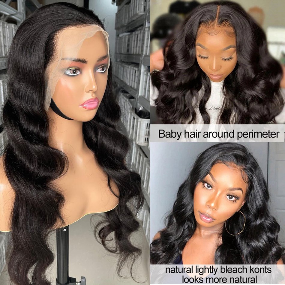 Connie 30 32 34 36 38 40 50 inch Human Hair Wigs For Black Women Body Wave Virgin Raw Indian Hair Long Lace Front wig Wholesale