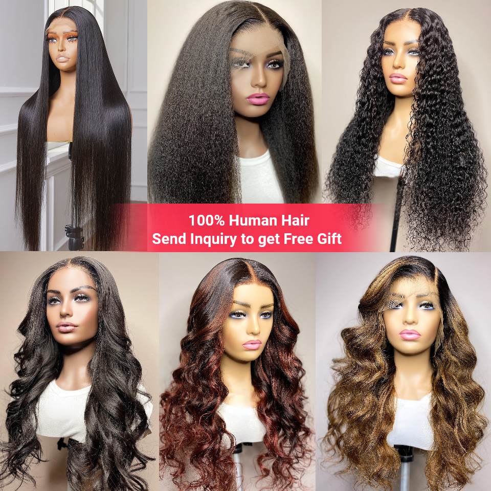 Glueless Raw Virgin Brazilian Bone Straight Pre Pluck 13X4 13X6 360 Hd Full Lace Frontal Closure Wigs Human Hair For Black Women
