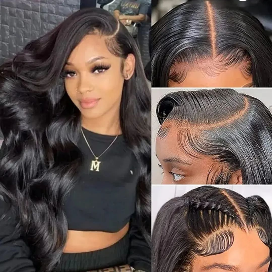 Human Hair Wigs for Black Women Cuticle aligned Hair Hd 360 Full Lace Front Wig Synthetic Hair P4/27 Swiss Lace Body Wave Wig