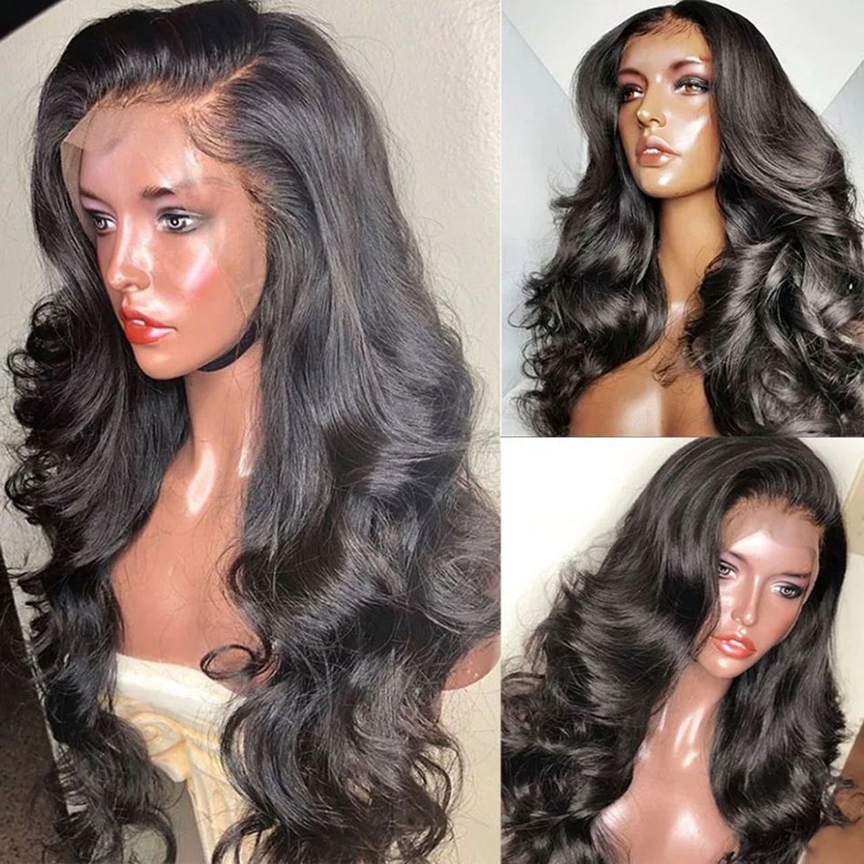Body Wave Full Lace Front Wig Natural Peruvian Virgin Human Hair Wigs For Black Women 360 Transparent Lace HD Frontal Wig Vendor