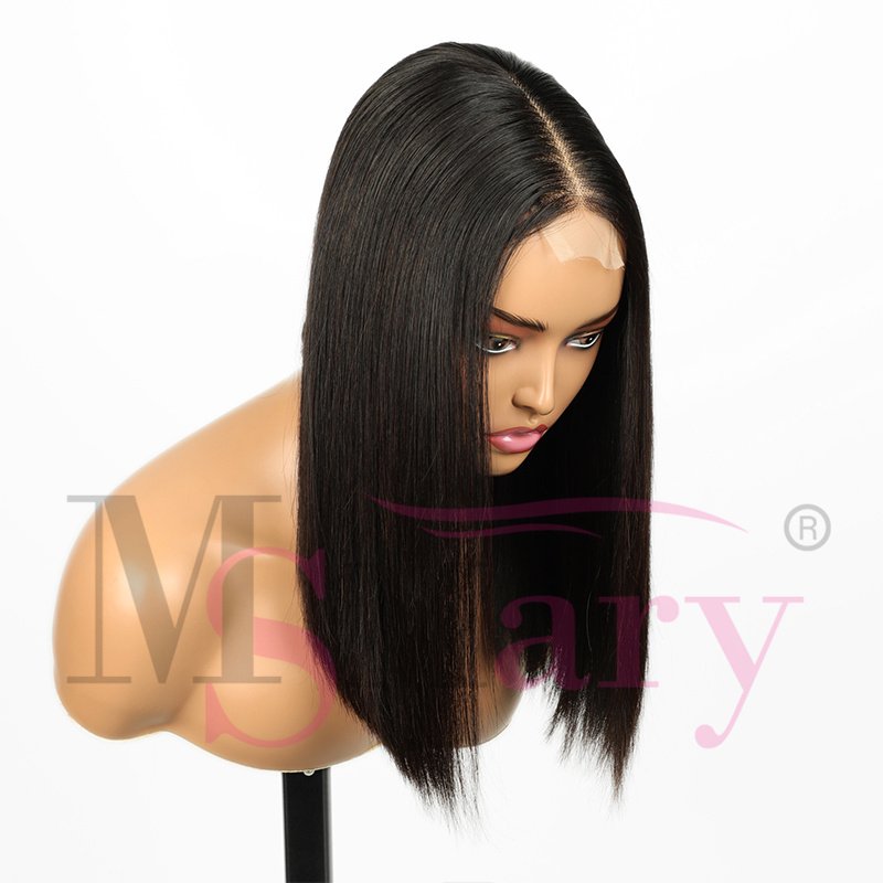 12A Bone Straight Kim K 2*6 Lace Closure Bob Wig Super Double Drawn Short Bob Wig Cheap Glueless Human Hair Wigs for Black Women