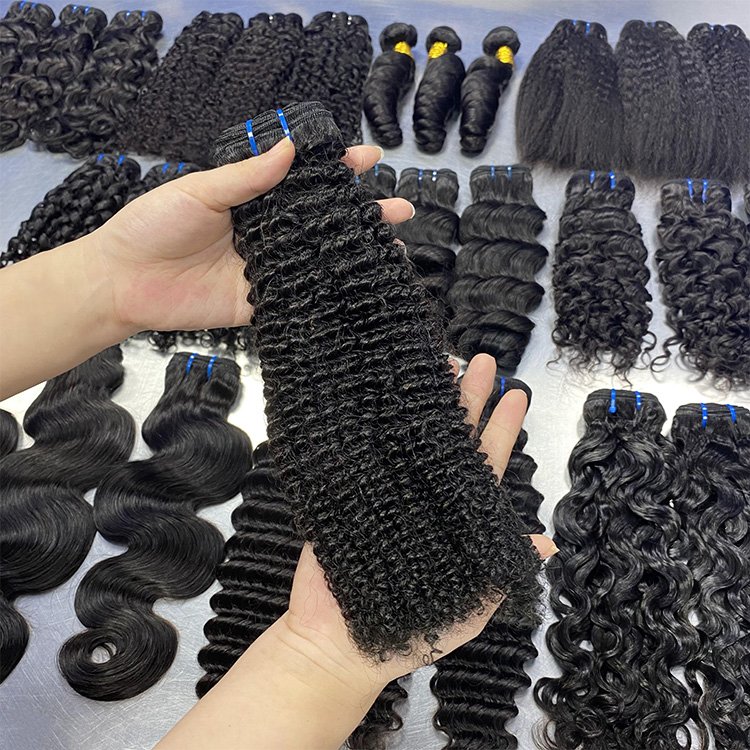 RXHAIR Wholesale Price Raw 100% Human Hair Bundles Straight Water Body Deep Wave Brazilian Italian Deep Curly In Stock W