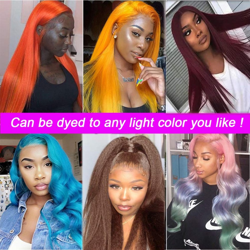 100% Brazilian 180 Density Glueless Virgin Short Yaki Kinky Straight Hd Full Lace Closure Human Hair Wigs For Black Women