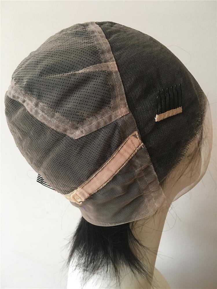 Factory Manufacture High Quality Swiss Lace Wig No Elastic Net 100% Full Lace Virgin Human Hair Wig