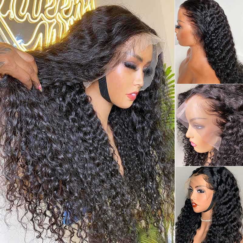 13X4 Mink Invisible HD Skin Melt Swiss Lace Frontal Wig Cheap Natural Human Hair Wig Deep Wave Long Short Styles Blonde Vendor