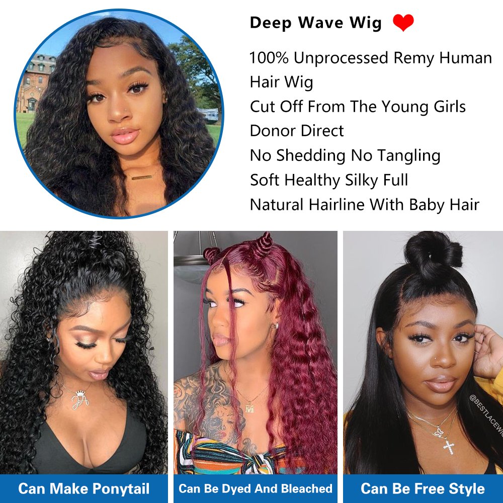 13X4 Mink Invisible HD Skin Melt Swiss Lace Frontal Wig Cheap Natural Human Hair Wig Deep Wave Long Short Styles Blonde Vendor