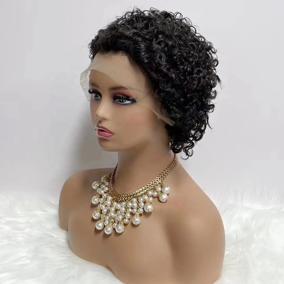 New Arrival Vietnam Cheap Custom Pixie Cut Short Wigs Virgin Human Hair HD Lace Frontal Wigs For Black Women