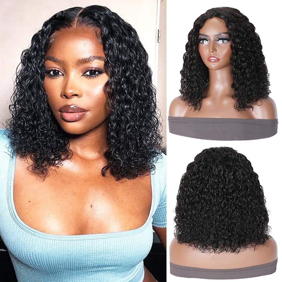 V Part Human Hair Kinky Straight Wigs For Women Brazilian U Part Human Hair wig Curly Human Raw Hair Wig