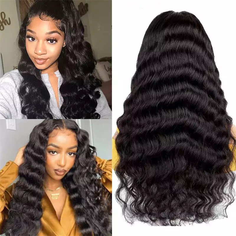 13x4 Lace Front Human Hair Wigs Loose Deep Wave Wig For Women