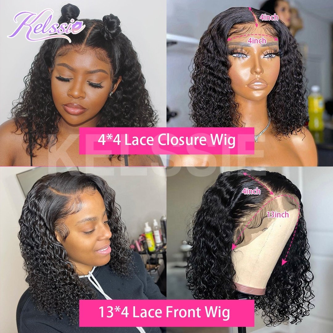Cheap Human Hair Wigs For Black Women,HD Lace Front Wigs Human Hair,Deep Curly Short Bob Wigs Human Hair Lace Front Brazilian