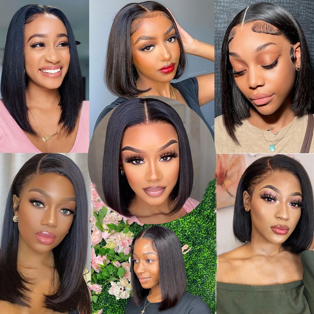 Factory Wholesale Color Bob Wigs Human Hair Brazilian Bob Lace Wig Curly Short Bob Wigs 100% Human Hair