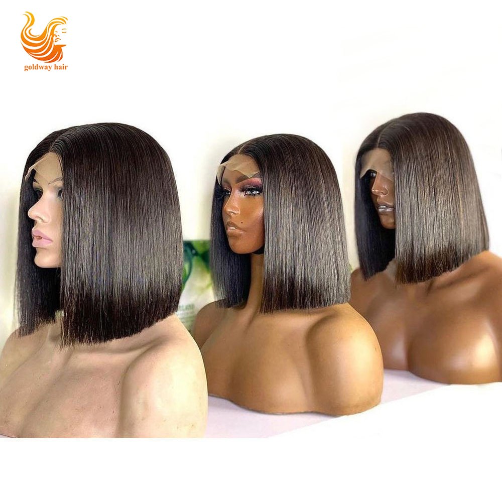 Factory Wholesale Color Bob Wigs Human Hair Brazilian Bob Lace Wig Curly Short Bob Wigs 100% Human Hair