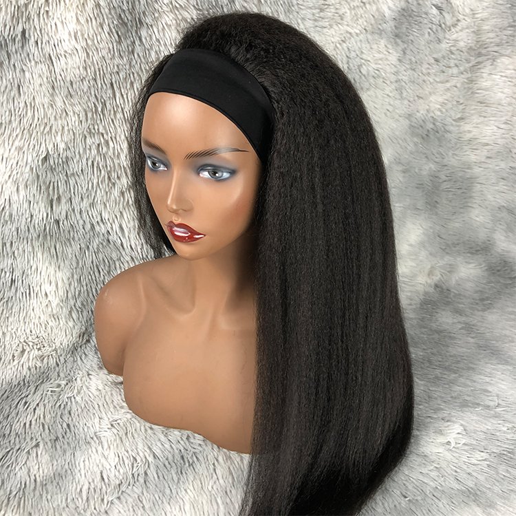 Unprocessed Glueless Headband Wig Natural Color Straight Brazilian Virgin Headband Wigs For Black Women Human Hair