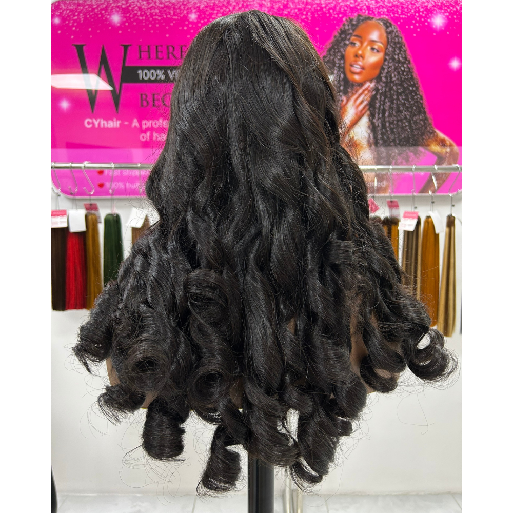 The Best Wholesale Cheap Natural Color Finger Curly Hair Wigs 13X4 Lace Frontal Human Hair Wig Curly For Women Party