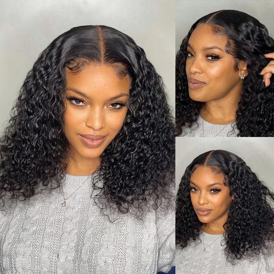 4x4 Short Water Wave Bob Wigs Brazilian Natural Wave Remy Brazilian Virgin Human Hair Wig Raw Cambodian Human Hair Wigs Vendor