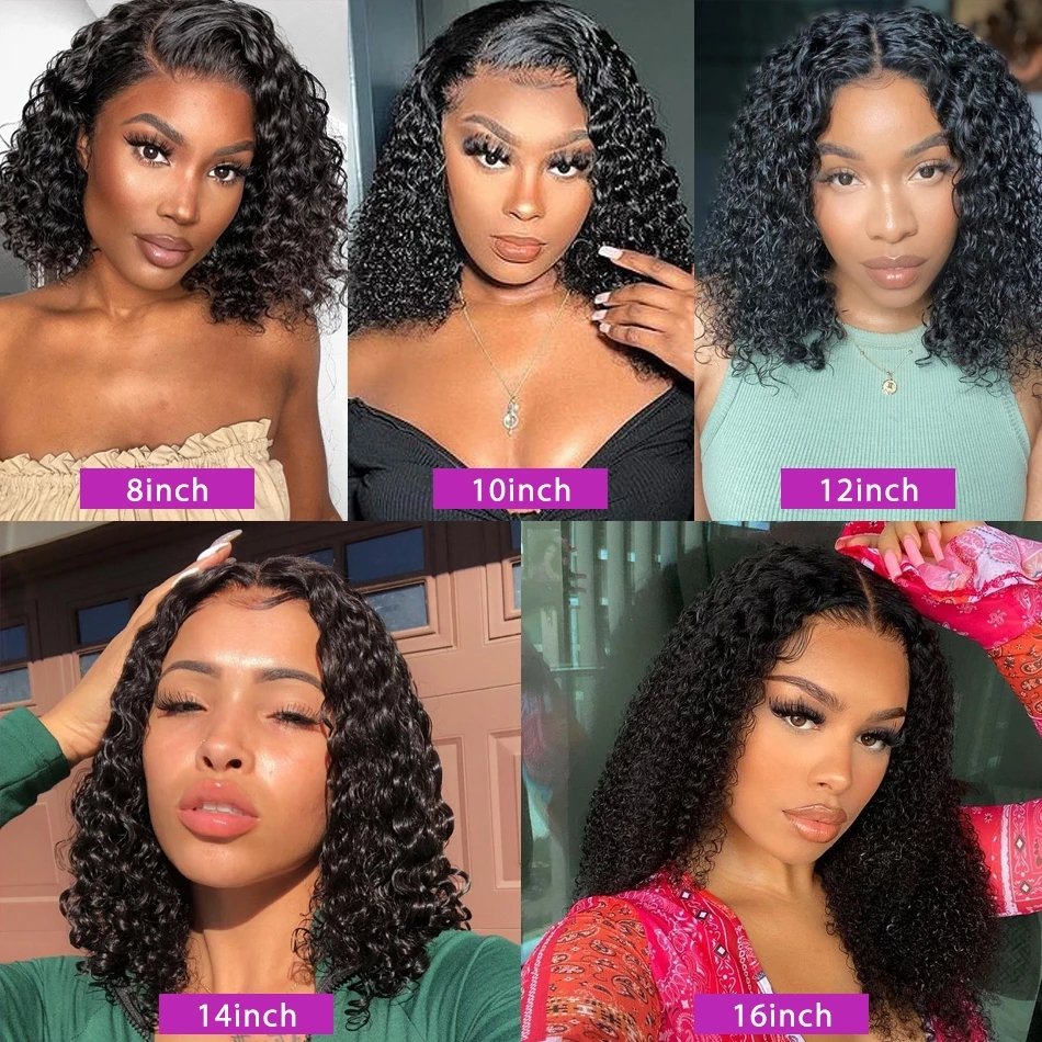 4x4 Short Water Wave Bob Wigs Brazilian Natural Wave Remy Brazilian Virgin Human Hair Wig Raw Cambodian Human Hair Wigs Vendor