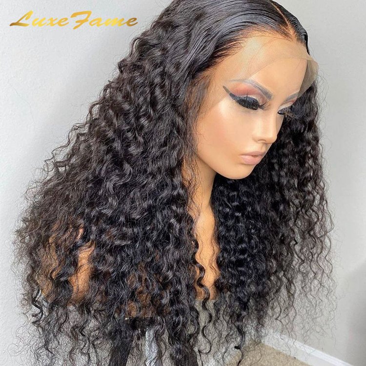 Wholesale Deep Wave 40 Inch Full Lace Human Hair Wig,Human Bulk Chinese Hair Wig,Best 200-300 Density Lace Wig