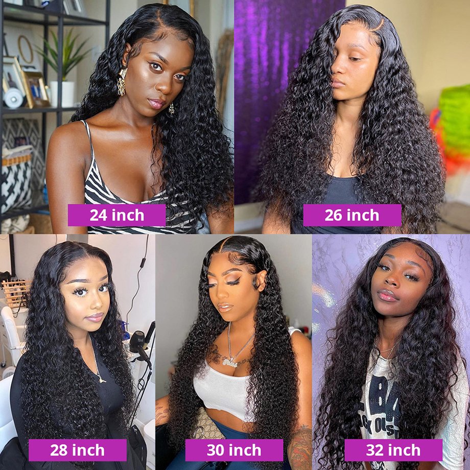 Wholesale Deep Wave 40 Inch Full Lace Human Hair Wig,Human Bulk Chinese Hair Wig,Best 200-300 Density Lace Wig