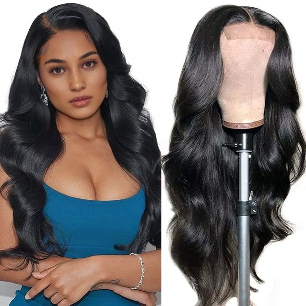 Wholesale Raw Indian Virgin 180% Density Human Hair Lace Frontal Wig Natural Transparent Lace Front Human Hair Wigs