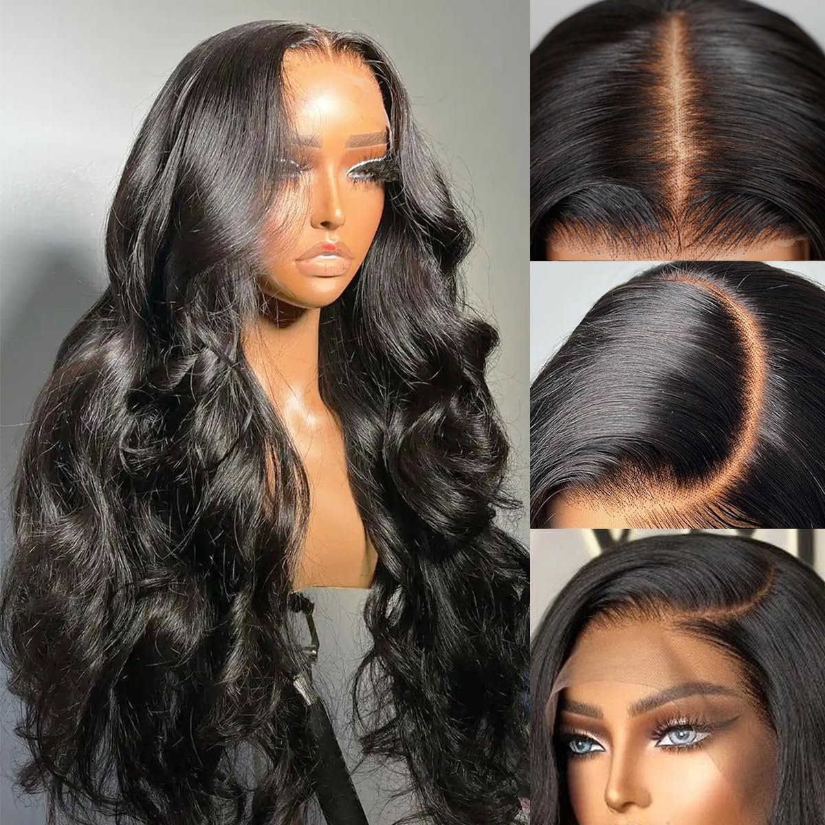 Wholesale Raw Indian Virgin 180% Density Human Hair Lace Frontal Wig Natural Transparent Lace Front Human Hair Wigs