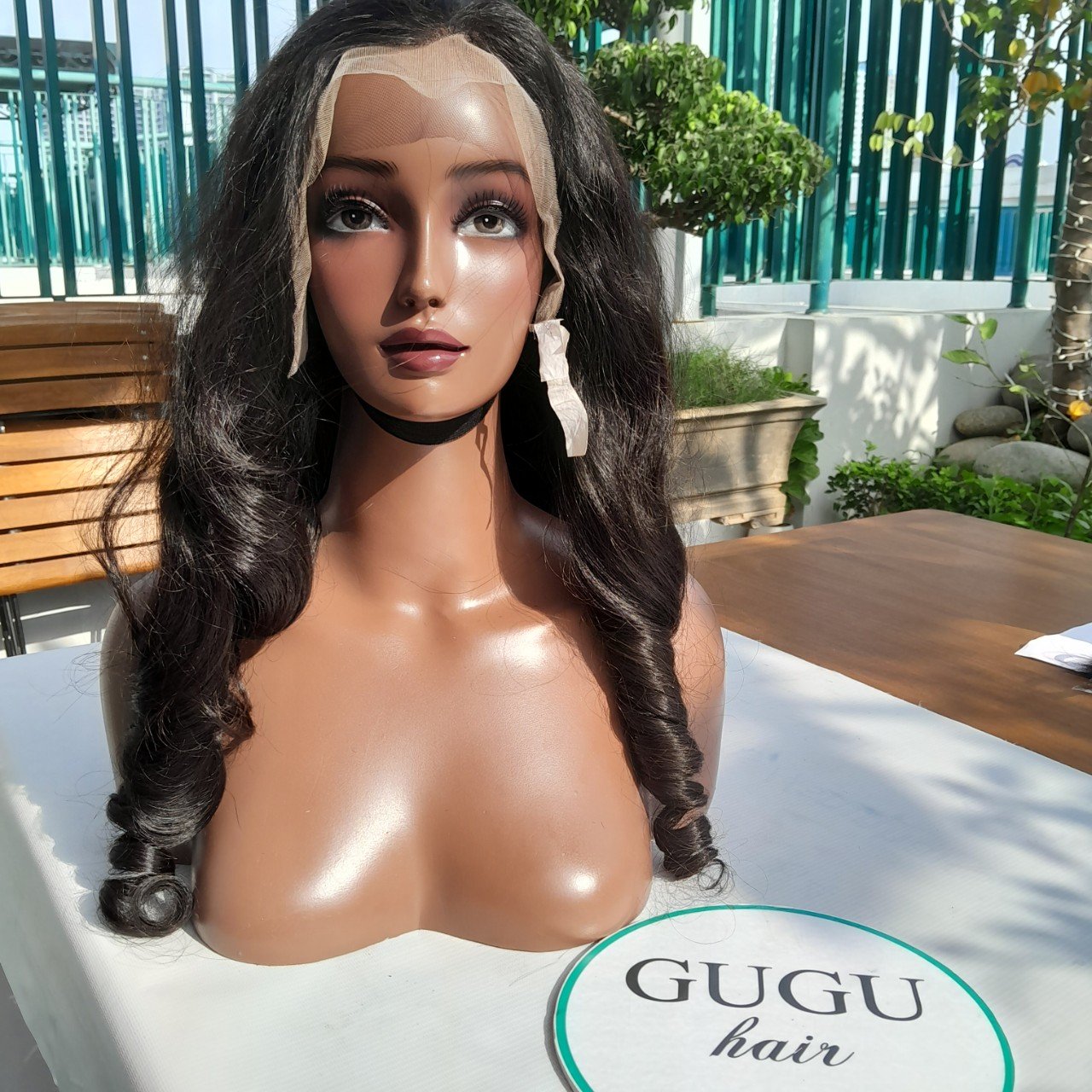 Bouncy curly Lace Frontal Machine Doubled Weft Hair Extensions Wigs Natural Human Hair Grade 12A 100 % Unprocessed Virgin Hair