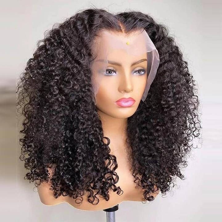 Full Lace Human Hair Wigs For Black Women Afro Kinky Curly Raw Indian Hair 13X6 Lace Front Wig Hd 360 Lace Frontal Wig Vendors