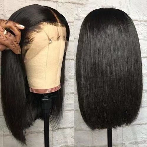 Wholesale 8 Inch Bob Wigs Closure High Quality Straight Brazilian Hair HD Lace Toupee Base Short High Quality Human Hair Wig
