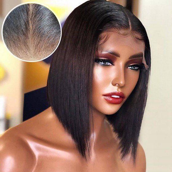 Wholesale Cheap Brazilian Hair Bob Wigs 8 12 Inch Natural Human Hair Wigs Glueless 13X4 13X6 Full HD Lace Wigs For Black Women