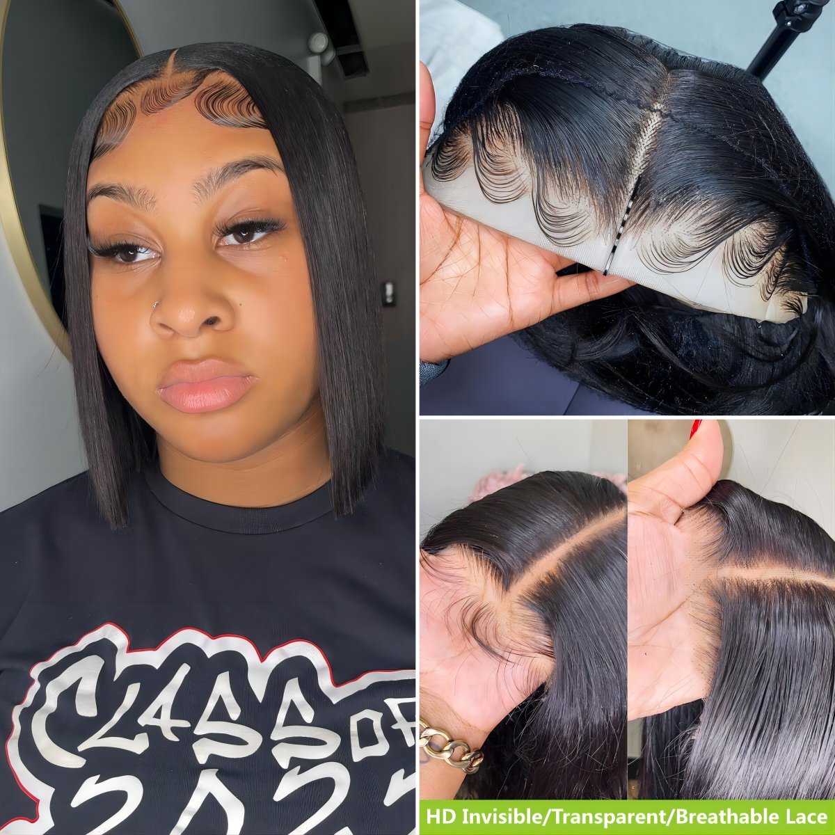 Wholesale Cheap Brazilian Hair Bob Wigs 8 12 Inch Natural Human Hair Wigs Glueless 13X4 13X6 Full HD Lace Wigs For Black Women