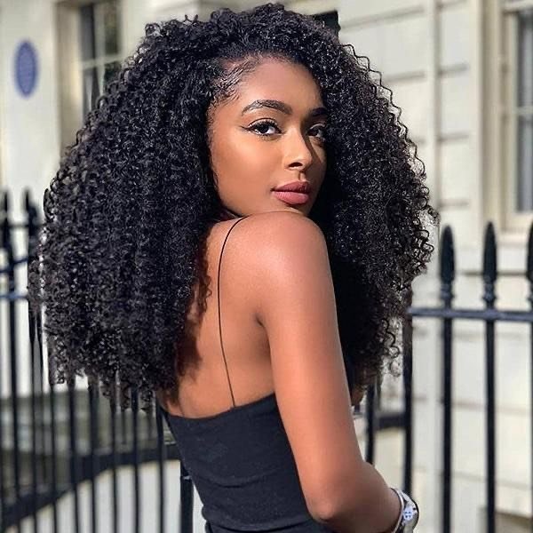 Cheap Brazilian Hair Extensions Cuticle Aligned Hair Lace Frontal Wigs Afro Kinky Curly Human Hair Bundles For Black Women
