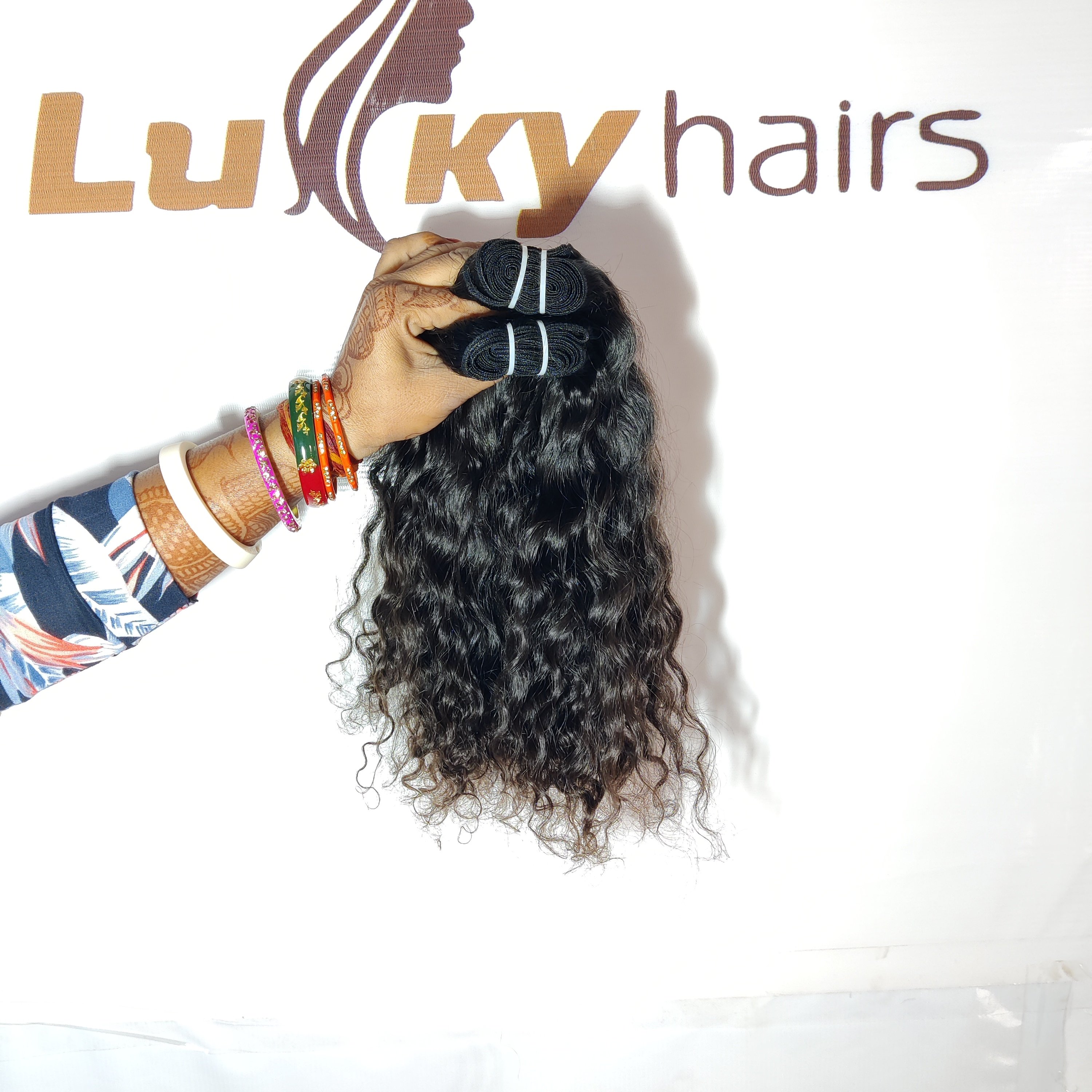 Wholesale Indian 100% Raw natural virgin human price human curly machine double weft unprocessed Indian temple human hair