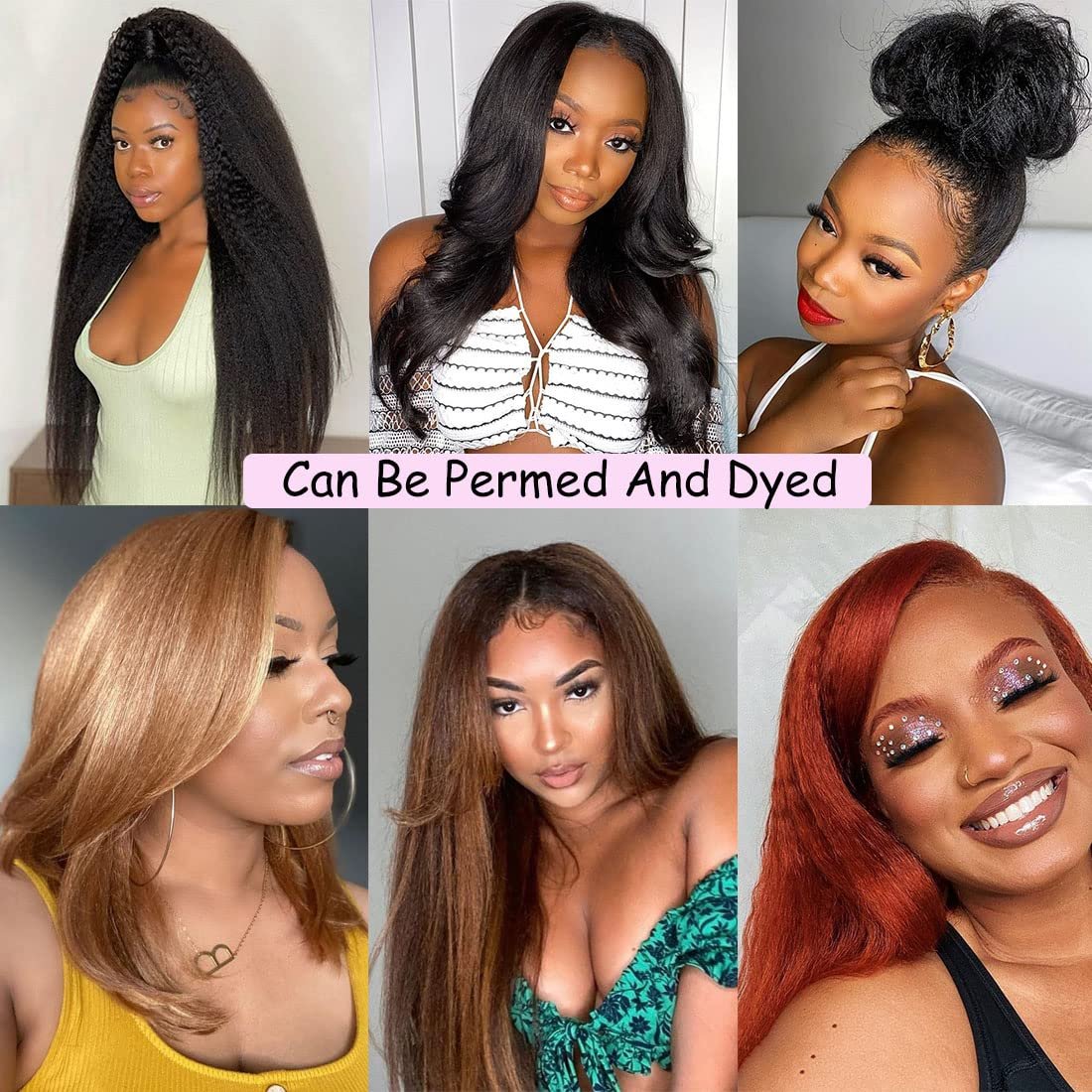 Kinky Straight 4c Edges Baby Hair Lace Front Wig Brazilian Human Hair Lace Frontal Wigs with Curly Baby Hair