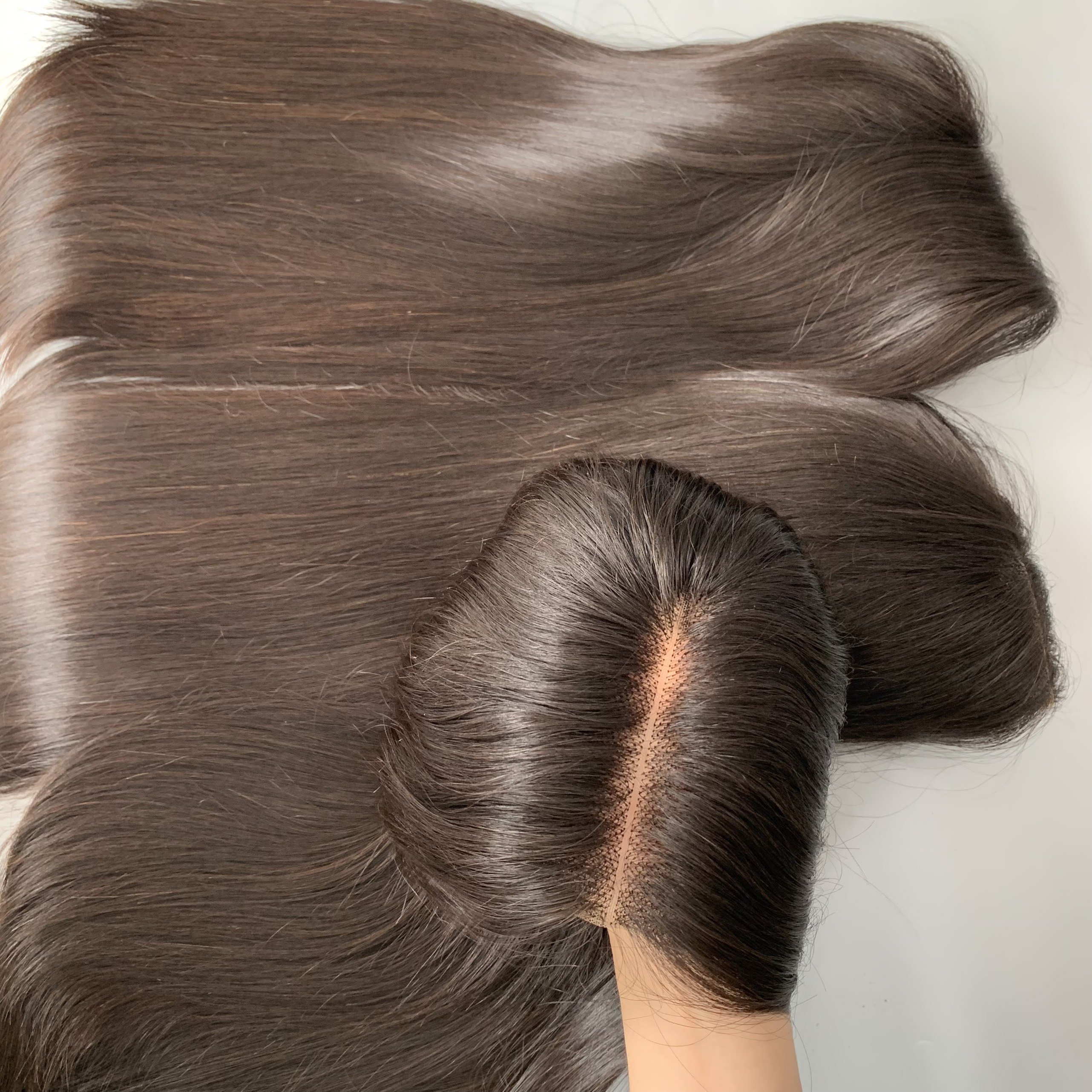 100% Remy Human Hair HD Lace Frontal Wigs With Natural Black Color For Black Woman Can Customized Size