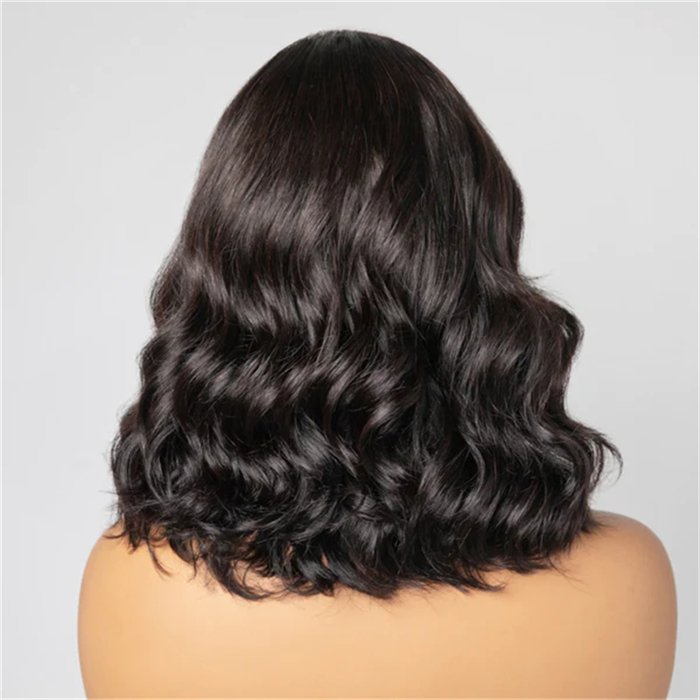 wholesale Best Selling Natural Black Wavy Wig Pre-Plucked transparent Wholesale Brazilian Human Hair For Women