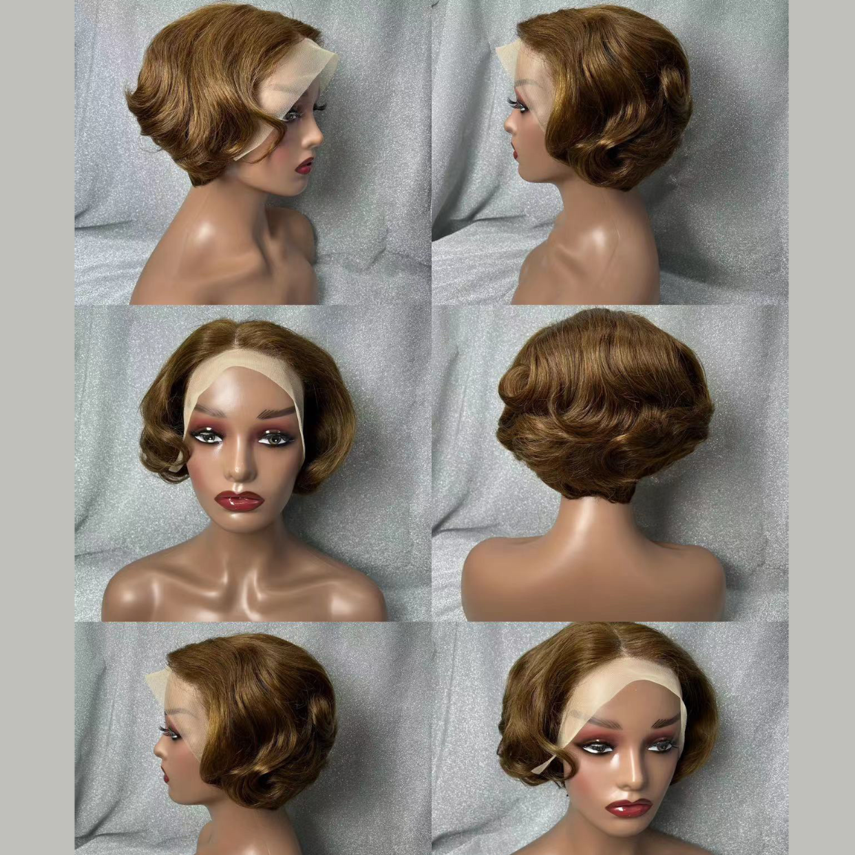 Wholesale Hair Vendor Glueless Full Curly 13x6 Hd Short Pixie Cut Frontal Lace Human Hair Wigs Glueless For Black Women
