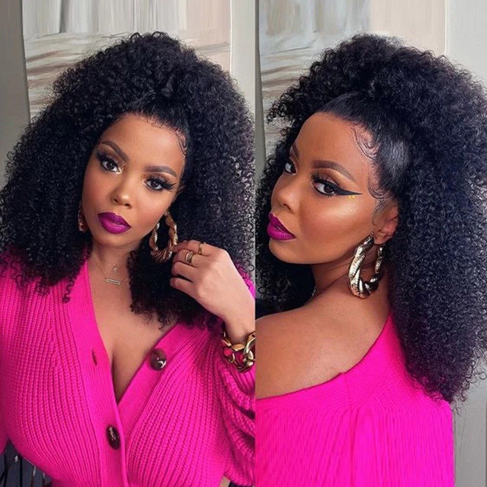 Kinky Curly Raw Brazilian Human Hair Short Bob Wigs Human Hair Hd Lace Front Wigs Glueless Pixie Human Hair Wigs For Black Women