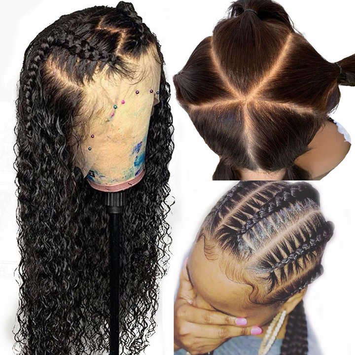 Closure Wholesale Virgin 30Inch Water Wave Wig Front Full Lace Human Hair Wigs For Black Women