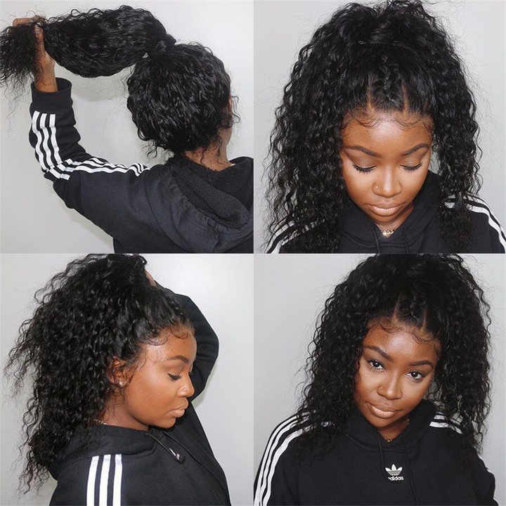 Closure Wholesale Virgin 30Inch Water Wave Wig Front Full Lace Human Hair Wigs For Black Women